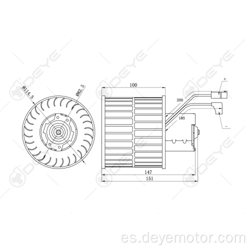 Motor de soplador de aire de coche universal para FORD FIESTA